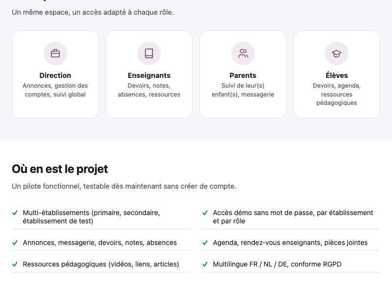 École Connect — capturas del producto 3