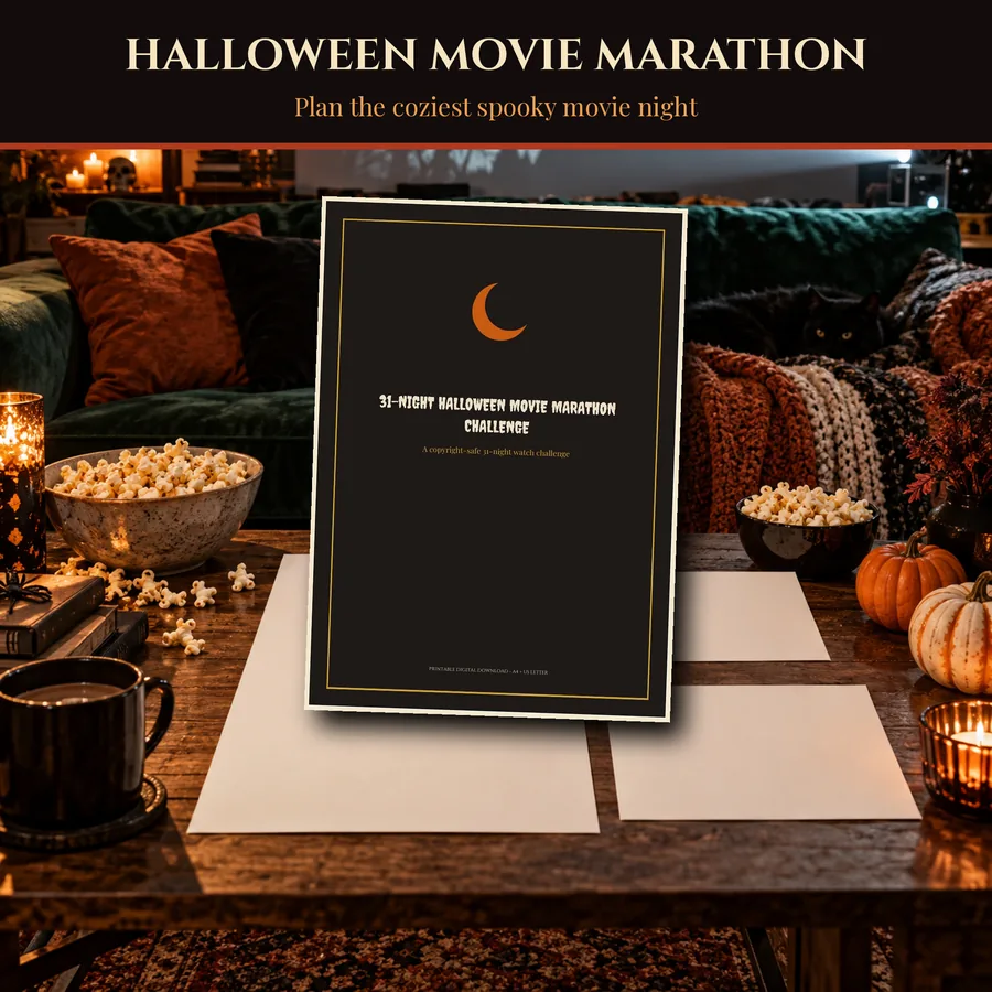 Halloween movie marathon planner