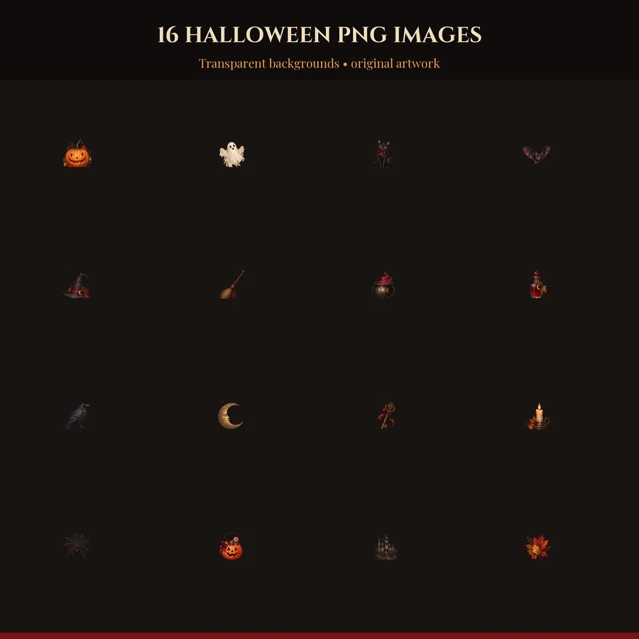 Kit de 16 images Halloween