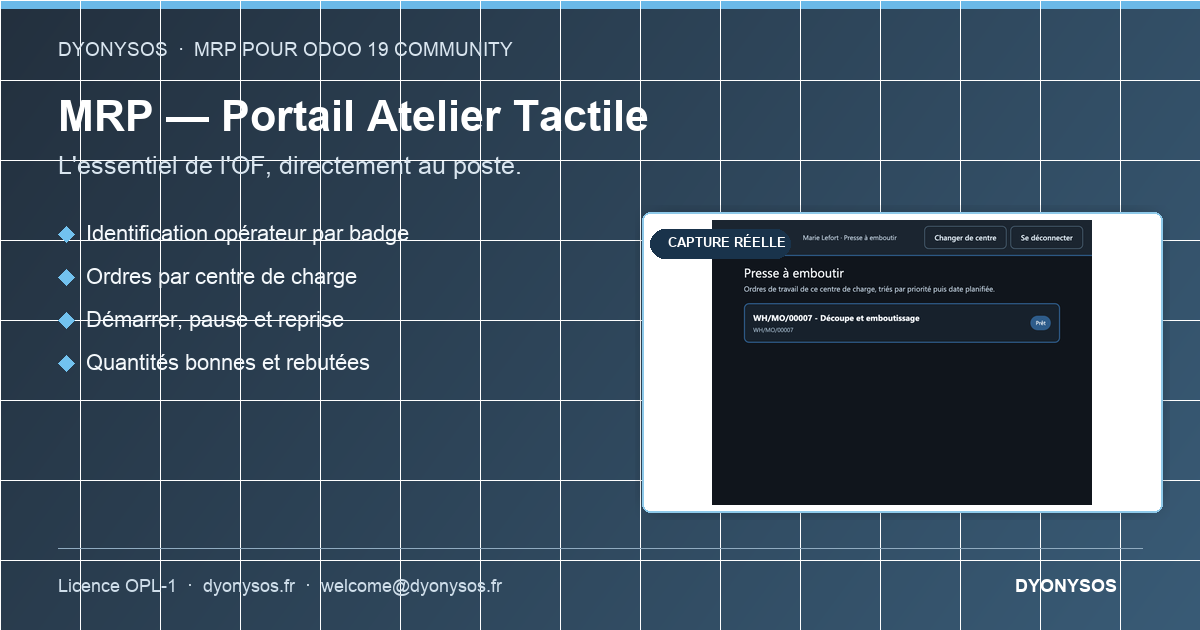 Un atelier doit produire. Pas attendre que son ERP devine.