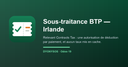 Capture d'écran — Sous-traitance BTP — Irlande : Relevant Contracts Tax (Odoo Online)