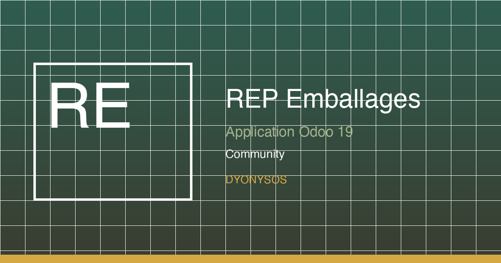 Capture d'écran — REP emballages — numéros d'enregistrement par pays, LUCID et tonnages (Odoo 19 Community)