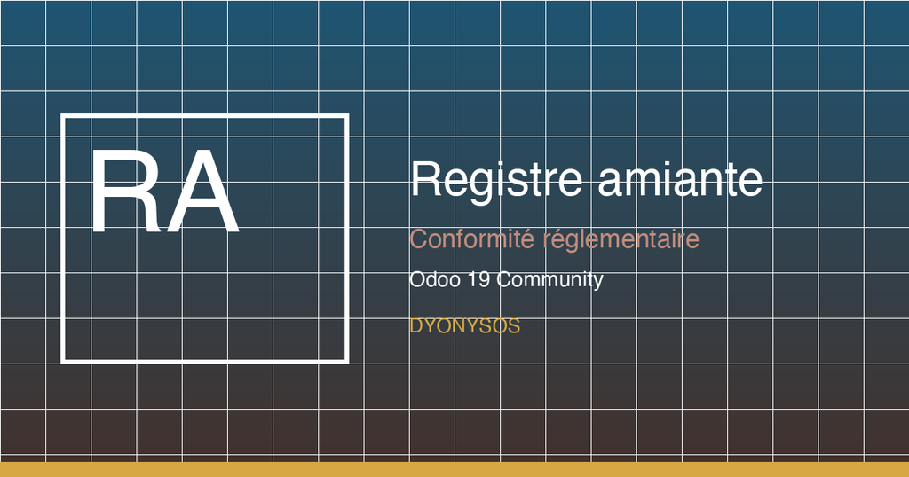 Capture d'écran — Registre amiante — dossier technique amiante et repérage avant travaux (Odoo 19 Community)