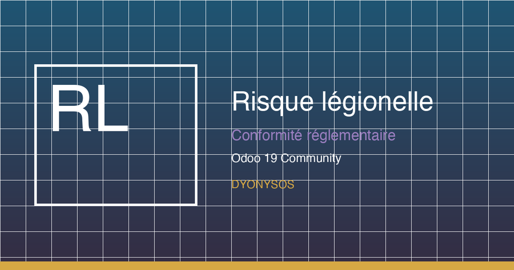 Capture d'écran — Risque légionelle — surveillance des réseaux d'eau chaude sanitaire collectifs (Odoo 19 Community)