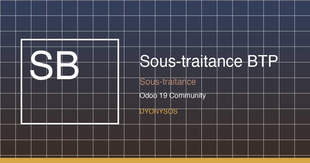 Capture d'écran — Sous-traitance BTP — vérification obligatoire avant paiement (Odoo 19 Community)