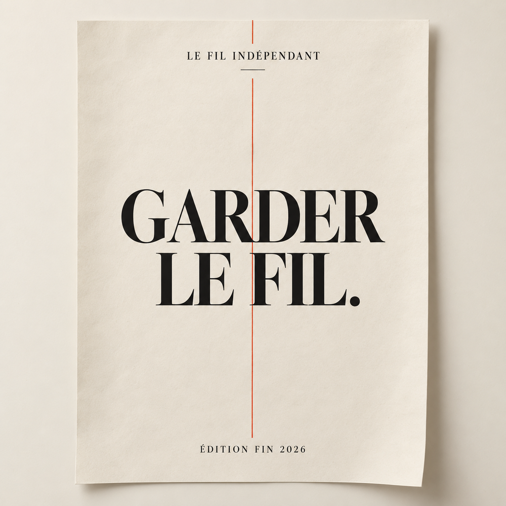 Affiche « Garder le fil » — Le Fil Indépendant