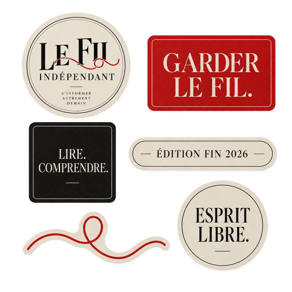 [LFI-FIN2026-STICKERS-S106] Lot de 6 stickers — Le Fil Indépendant